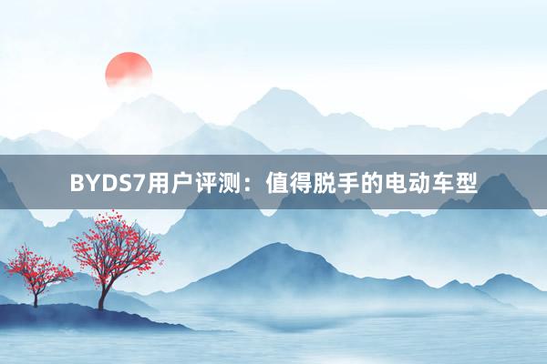 BYDS7用户评测：值得脱手的电动车型